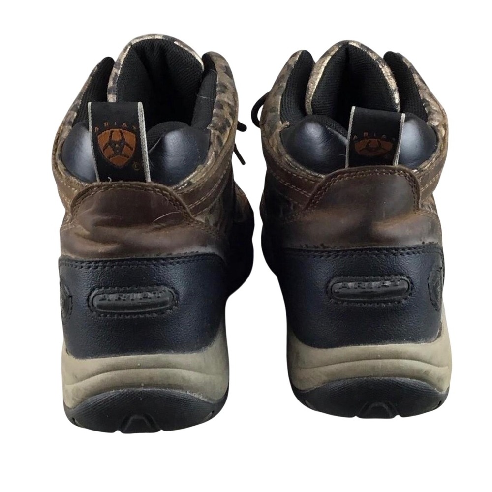 Ariat Waterproof Hiking Boots Brown Leather Animal Print Outdoor Womens - Picture 3 of 3